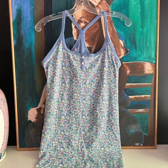 La Vie En Rose Blue and Purple Floral Slip Dress Small - Picture 14 of 14